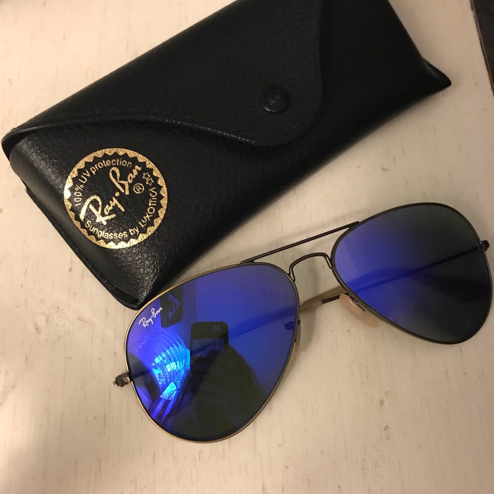 Blue/Purple Ray Ban Aviators